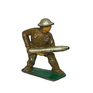 Barclay Manoil Infantry Shell Soldier  Cannon WW1 Circa 1935